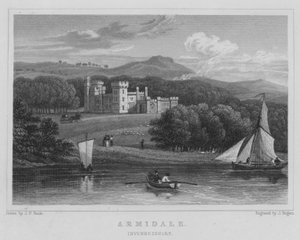 Armidale, Invernesshire (rytina) od Thomas Hosmer Shepherd