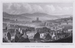 Bath, z Beachen Cliff (rytina) od Thomas Hosmer Shepherd