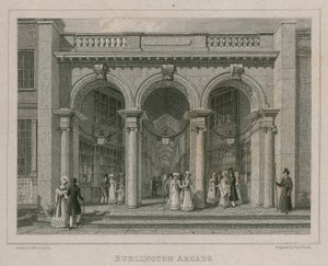 Burlington Arcade, Londýn od Thomas Hosmer Shepherd