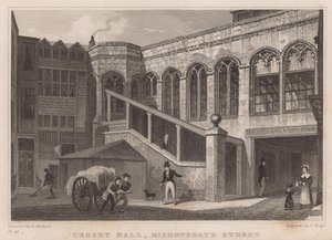 Crosby Hall, Bishopsgate Street, Londýn od Thomas Hosmer Shepherd