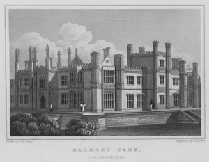 Dalmeny Park, Linlithgowshire (rytina) od Thomas Hosmer Shepherd