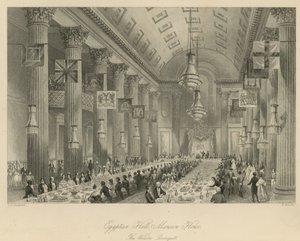 Egyptský sál, Mansion House od Thomas Hosmer Shepherd