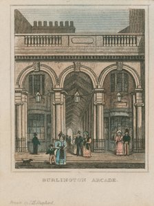 Vnější pohled na Burlington Arcade od Thomas Hosmer Shepherd