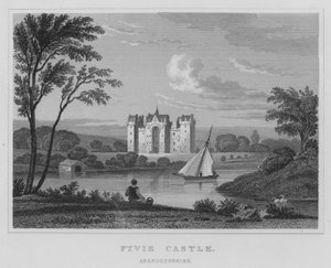 Fyvie Castle, Aberdeenshire (rytina) od Thomas Hosmer Shepherd