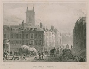Holborn Bridge, Londýn od Thomas Hosmer Shepherd