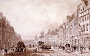Holborn, Londýn, kolem roku 1830 od Thomas Hosmer Shepherd