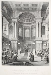 Židovská synagoga, Velká St Helens, z hospody 