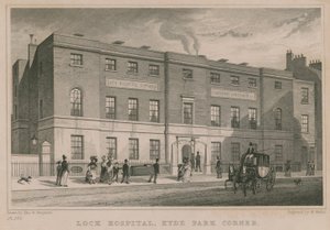 Lock Hospital, Hyde Park Corner, Londýn od Thomas Hosmer Shepherd