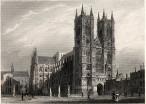 Londýn, pohled na opatství Westminster od Thomas Hosmer Shepherd
