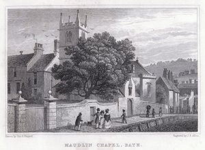 Maudlin Chapel, Bath (rytina) od Thomas Hosmer Shepherd