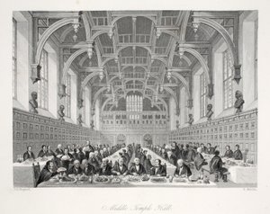 Middle Temple Hall, z hospody 