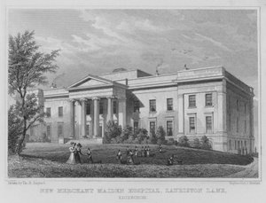 New Merchant Maiden Hospital, Lauriston Lane, Edinburgh (rytina) od Thomas Hosmer Shepherd