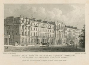 Severovýchodní strana náměstí Belgrave Square, Pimlico od Thomas Hosmer Shepherd