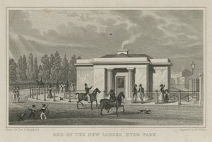 Jeden z nových domků, Hyde Park, Londýn od Thomas Hosmer Shepherd