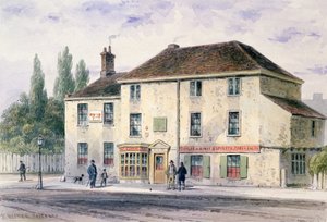 Pied Bull Public House, 1848 (wc na papíře) od Thomas Hosmer Shepherd