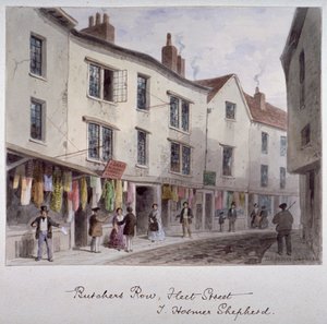 Pravděpodobně pohled na Holywell Street, Westminster, Londýn, c1850 od Thomas Hosmer Shepherd