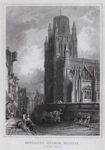Redcliffe Church, Bristol, při pohledu na sever (rytina) od Thomas Hosmer Shepherd