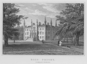 Ross Priory, Dumbartonshire (rytina) od Thomas Hosmer Shepherd