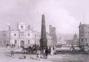 Škola pro chudé slepce a Betlémská nemocnice, c1851-55. od Thomas Hosmer Shepherd