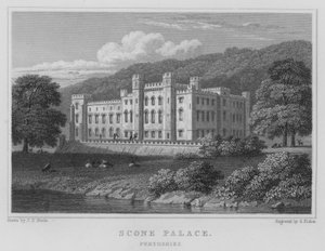 Scone Palace, Perthshire (rytina) od Thomas Hosmer Shepherd