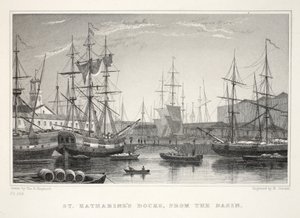 St Katherine Docks, od Basin, Tower, od London and it