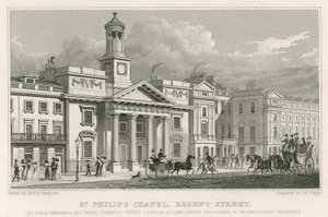 Kaple svatého Filipa, Regent Street, Londýn od Thomas Hosmer Shepherd