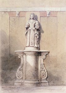 Socha královny Anny na východním konci náměstí Queen Square, 1851 od Thomas Hosmer Shepherd