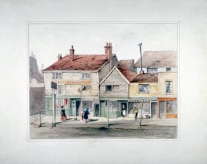 The Hare and Hounds Inn a výlohy na Upper Street, Islington, Londýn, c1835. od Thomas Hosmer Shepherd