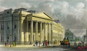The New College of Physicians, Pall Mall, East, vyryl Thomas Barber (1768-1843) (barevná rytina) od Thomas Hosmer Shepherd
