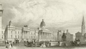 Nová národní galerie, Trafalgar Square, Londýn od Thomas Hosmer Shepherd