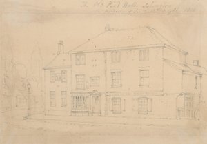 The Old Pied Bull Inn, Islington (inkoust na papíře) od Thomas Hosmer Shepherd