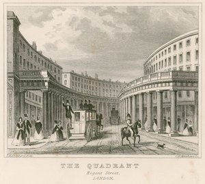 Kvadrant, Regent Street, Londýn od Thomas Hosmer Shepherd
