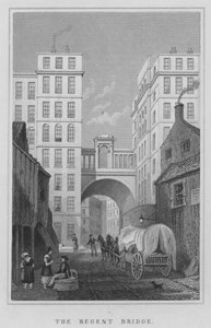 The Regent Bridge (rytina) od Thomas Hosmer Shepherd