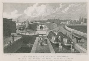 Dvojitý zámek a východní vchod do Islingtonského tunelu od Thomas Hosmer Shepherd