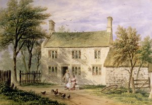 Woolsthorpe, Grantham, rodiště Isaaca Newtona od Thomas Hosmer Shepherd