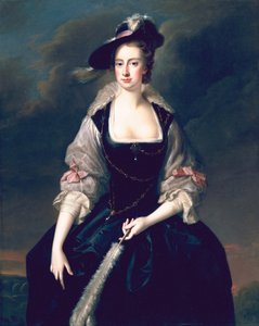 Lady Frances Courtenay, kolem 1741 od Thomas Hudson
