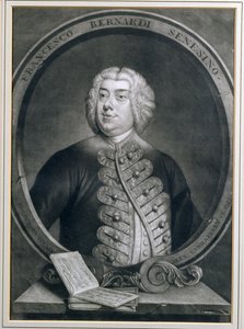 Portrét Francesca Bernardiho Senesina, sienského kastráta, vyryl Alexander van Haecken (1701-58), 1735 od Thomas Hudson