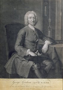 Portrét George Grahama (1673-1751) Hodinář, vyrytý Johnem Faberem (1684-1756) od Thomas Hudson