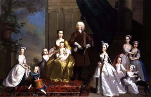 The Radcliffe Family, cca 1738-42 (olej na plátně) od Thomas Hudson
