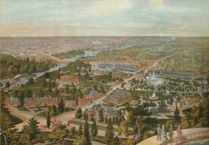Pohled z ptačí perspektivy na Centennial, Philadelphia od Thomas Hunter