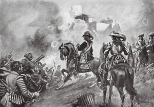 Francesco Morosini bombarduje Parthenon od Thomas Hutchison Peddie