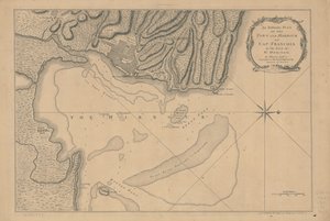 Autentický plán města a přístavu Cap-François na ostrově Svatého Dominga. LOC 73695949 od Thomas Jefferys