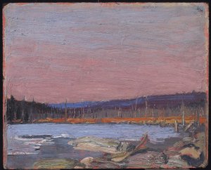 A Northern Lake, cca 1916 (olej na kompozitní dřevovláknité desce) od Tom Thomson
