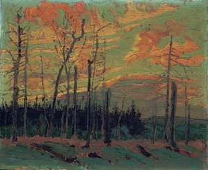 Spálená země při západu slunce, 1915 od Tom Thomson