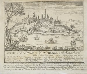 QUEBEC, hlavní město NOVÉ FRANCIE, biskupství a sídlo panovnického soudu od Thomas Johnston