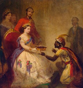 Královna Viktorie dává Bibli africkému náčelníkovi, 1861.