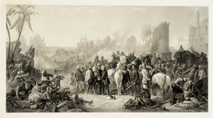 Reliéf Lucknow a triumfální setkání Havelocka, Outrama a Sira Colina Campbella, 1862