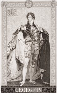 George IV (1762-1830) z „Ilustrace anglické a skotské historie“ Volume II (viz 179434) od Thomas Lawrence