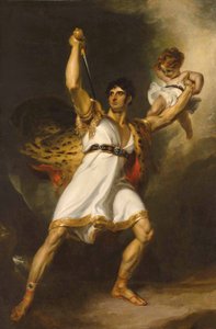 Portrét Johna Philipa Kembla (1757-1823), celovečerní, jako Rolla z Sheridanova Pizarra (olej na plátně) od Thomas Lawrence