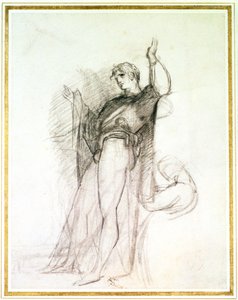 Portrét Johna Philipa Kembla jako Hamleta (křída na papíře) od Thomas Lawrence